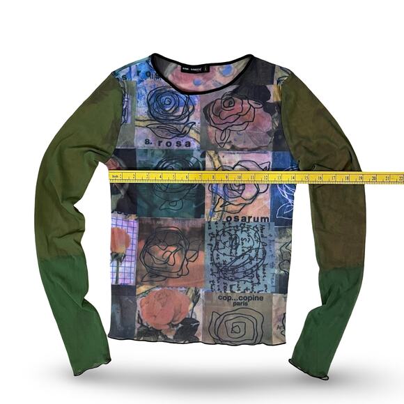 Cop Copine Abstract Flower Paint Top - Picture 4 of 6